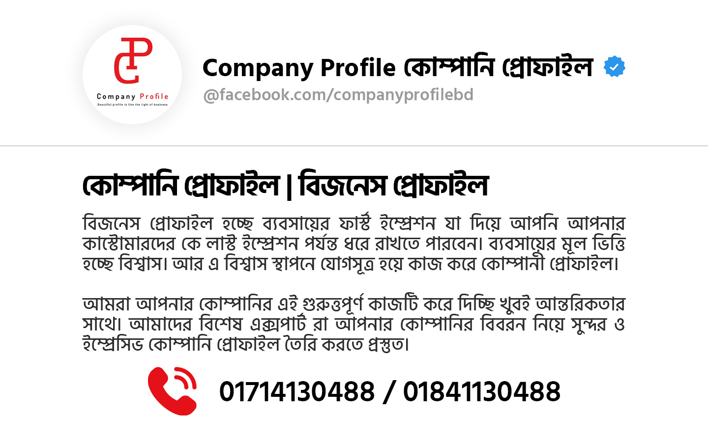 কোম্পানি প্রোফাইল বিজনেস প্রোফাইল